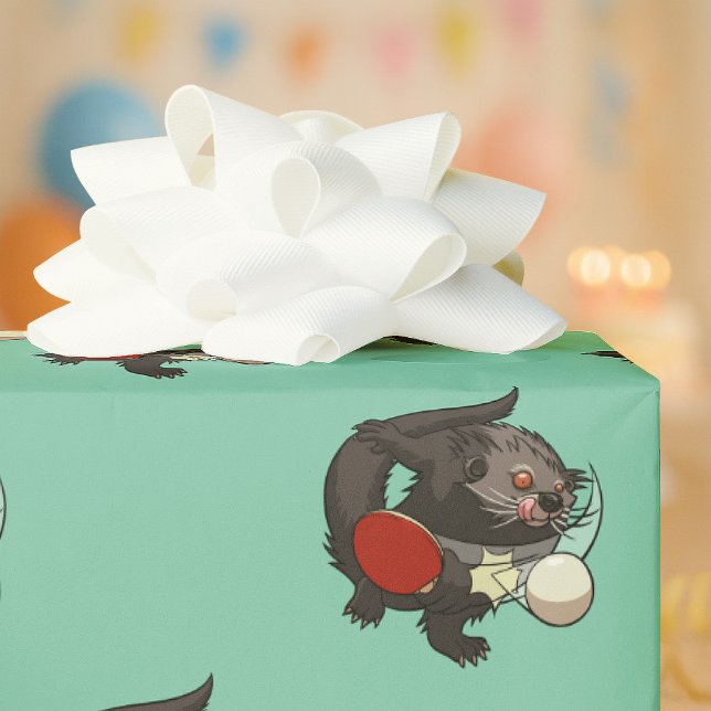 Papier Cadeau Ping Pong Binturong Tennis Lecteur Bearcat (Créateur téléchargé)