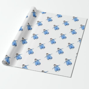 Papier Cadeau Pingouin bébé mignon en Onsie
