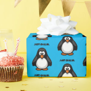Papier Cadeau Pingouin de dessin cool - Juste Chillin' Arctic Vi