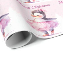 Pingouin de Noël Ballerina Rose