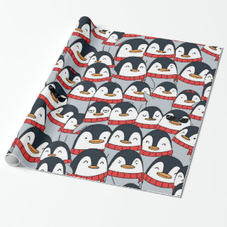 Papier Cadeau Pingouins de Joyeux Noël ! Emballage de cadeau