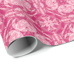 Papier Cadeau Pink Abstrait doux Motif Mandala