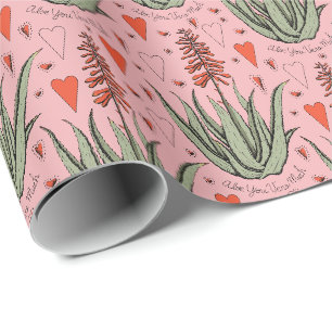 Papier Cadeau Pink Aloe Vous Véra Beaucoup Orange Aloe Plante &
