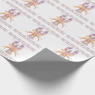 Papier Cadeau Pink and Blue Lobster