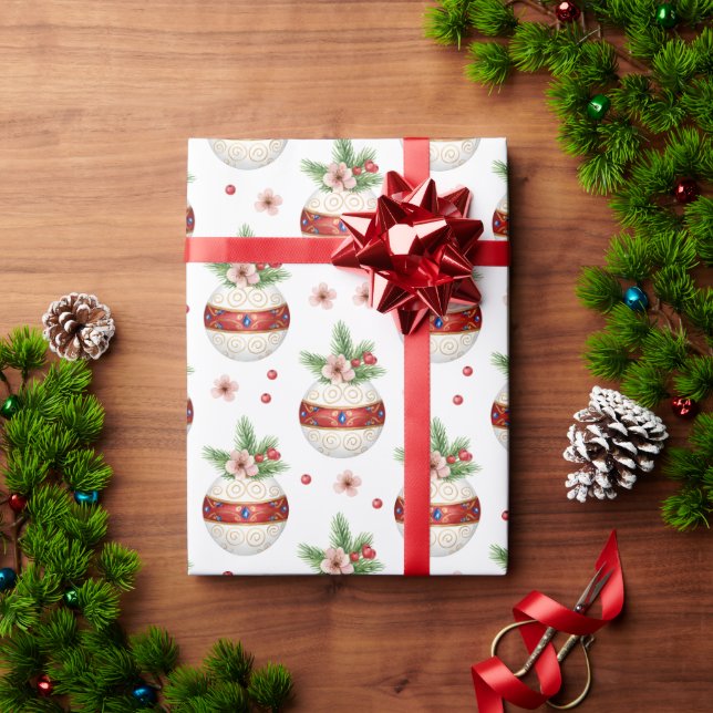 Papier Cadeau Pink Christmas Ornament (Cadeau de vacances)