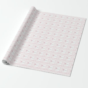 Papier Cadeau Pink Lace Girl Baptême
