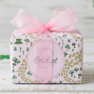 Papier Cadeau Pink, mignon & Curvy St. Patrick's Day Tissue Pape