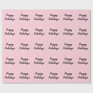 Papier Cadeau Pink pastel joyaux vacances Noël stylet simple