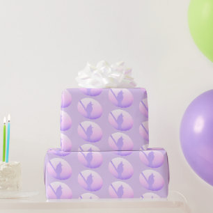 Papier Cadeau Pink Purple Nature Paisible Oiseau Animal Silhouet