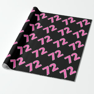 Papier Cadeau Pink Stripes 72 N° d'événement (Anniversaire, Anni