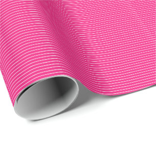 Papier Cadeau Pink White Stripes Camouflage Motif mignonne fille