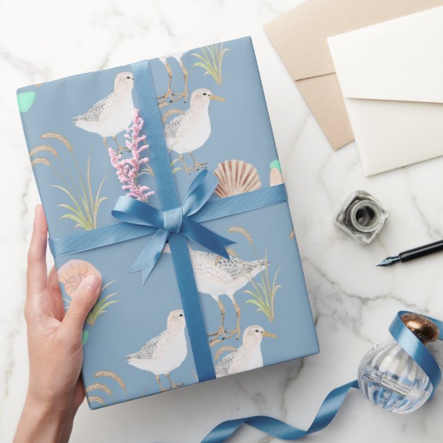 Papier Cadeau Pipe De Sable De Noël Sur La Plage (Cadeaux)