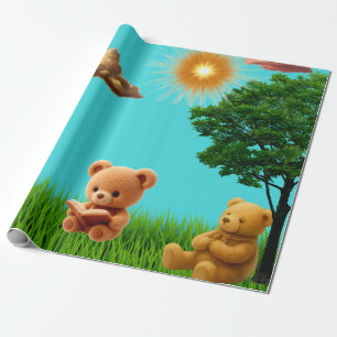 Papier Cadeau Pique-nique de nounours
