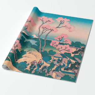 Papier Cadeau Pique-nique de printemps sous les fleurs des ceris