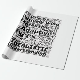 Papier Cadeau Pisces Mot Cloud Inspiration Zodiaque