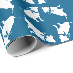Papier Cadeau Pit Bull Baby shower Pitbull Chien Blue Boy