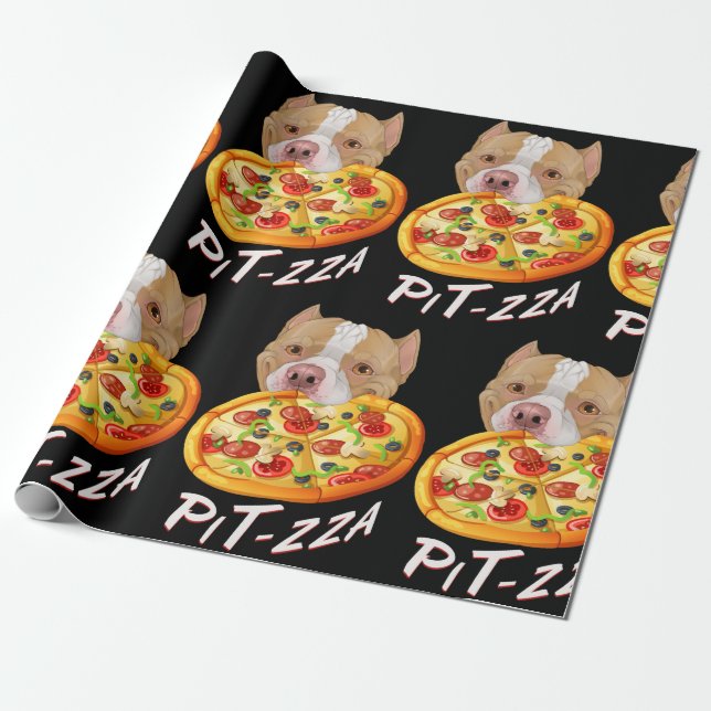 Papier Cadeau Pit-zza ! Pit Bull & Pizza T-Shirt Coffee Mug (Déroulé)