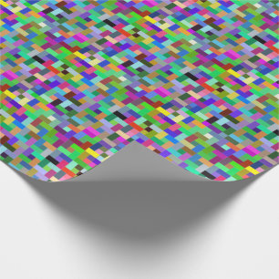 Papier Cadeau Pixel Art Colorant Carrés