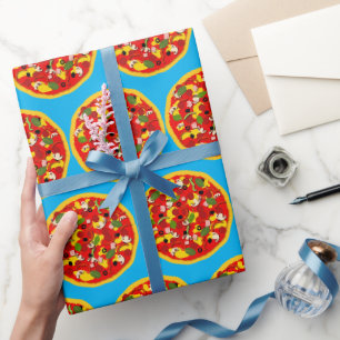 Papier Cadeau Pizza de dessin animé