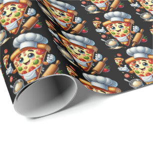 Papier Cadeau Pizza party de cuisson Extraordinaire carrelée