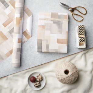 Papier Cadeau Plage Cream Rectangles Mariage