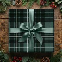 Plaid Classique de Noël Tartan Vert Foncé pour les