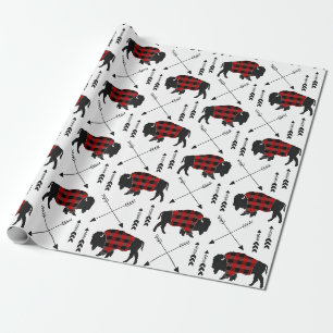 Papier Cadeau Plaid de Buffalo enveloppant Papper