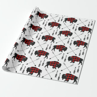 Papier Cadeau Plaid de Buffalo enveloppant Papper