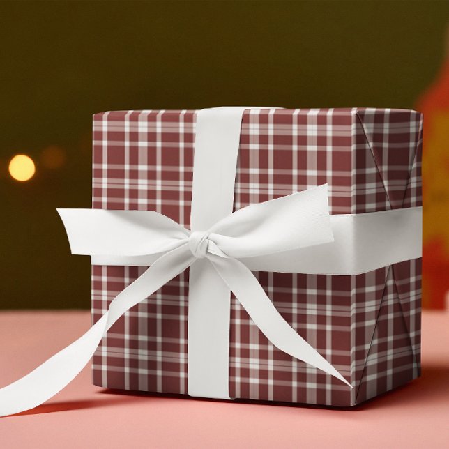Papier Cadeau Plaid de Marsala en Bourgogne (Créateur téléchargé)