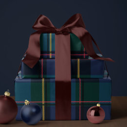 Papier Cadeau plaid de Noël classique simple vacances