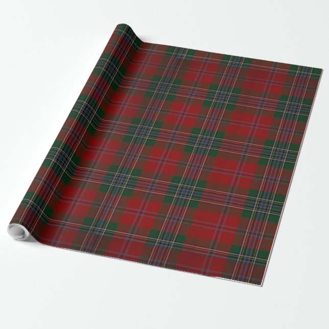 Papier Cadeau Plaid de rouge de Noël (Déroulé)