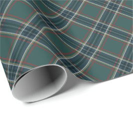 Papier Cadeau Plaid de vacances classique vert foncé Noël