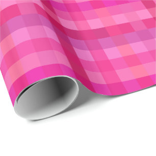 Papier Cadeau Plaid rose et lavande
