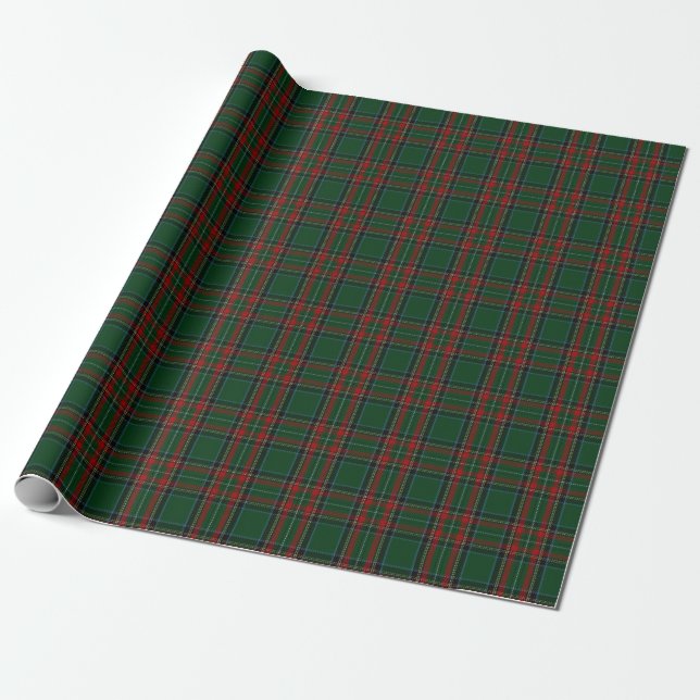 Papier Cadeau Plaid vert de Stewart (Déroulé)