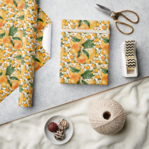 Papier Cadeau Plaisir à l'orange juteux à l'avant : thème des fr