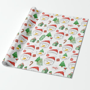 PAPIER CADEAU PLAISIR NOËL PINS DE NEIGE ET SUCRES DE CANNE