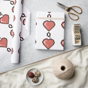 Papier Cadeau Plan noir de la reine du coeur
