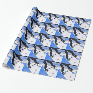Papier Cadeau Planche à roulettes de patinage de piscine