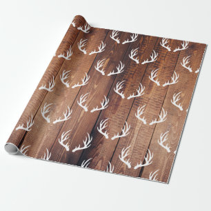 Papier Cadeau Planches en bois de la grange rustique et colliers