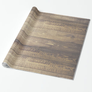 Papier Cadeau Planches rustiques en bois de grange de ferme