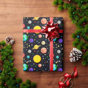 Papier Cadeau Planètes étoiles Astronomie Constellations