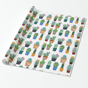 Papier Cadeau Plantes de Cactus assortés Thunder_Cove
