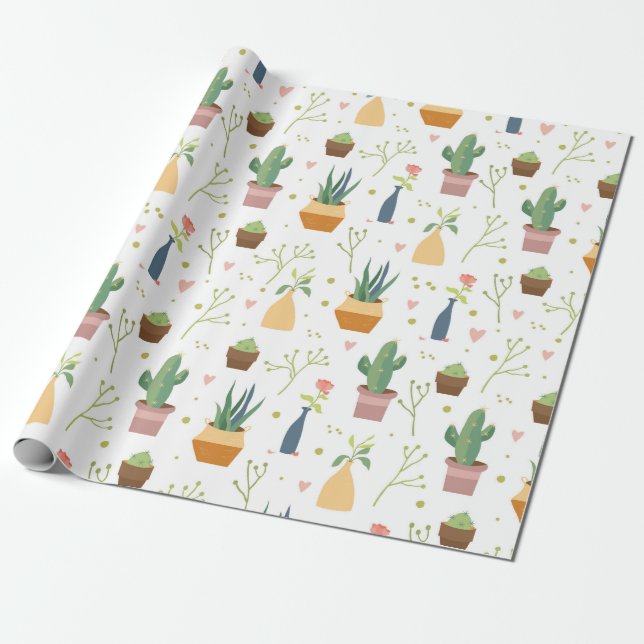Papier Cadeau Plantes de maison (Déroulé)