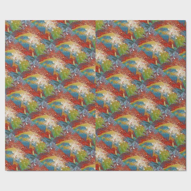 Papier Cadeau Plaques de peinture abstraites (Couture)