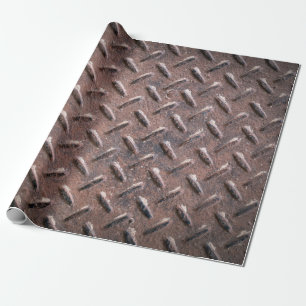 Papier Cadeau Plaques de surface vieilles en acier non glissant.
