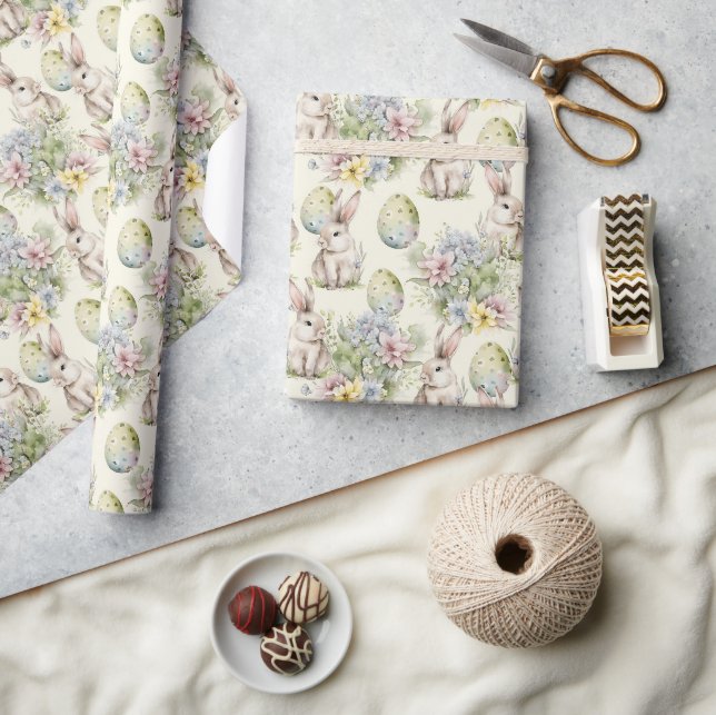 Papier Cadeau Plat pastel pastel classique (Artisanat)