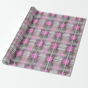 Papier Cadeau Plat unique Pretty Rose et Grey