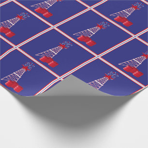 Papier Cadeau Plate-forme pétrolière Derrick avec le Joyeux Noël