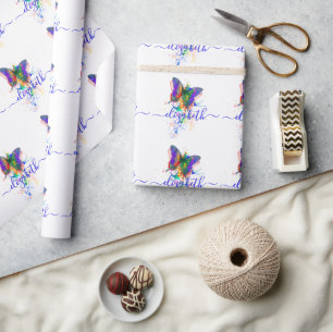 Papier Cadeau Plateau papillon personnalisé