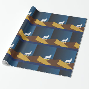 Papier Cadeau Pleine lune Thunder_Cove d'hurlement de coyote de